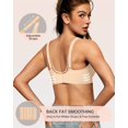 thumbnail image 3 of Bra OEAK Deep V para mujer, inalámbrico, cómodo soporte, color beige, talla M, 3 of 7