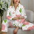 thumbnail image 4 of Goofa Funny Little Pigs Printed Women’s 2 Piece Pajama Set Super,Pajamas Women's Long Sleeve Sleepwear Soft Button Down Loungewear Pjs Lounge Set Nightwear-XX-Large, 4 of 9