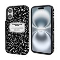 thumbnail image 5 of WIRESTER Case with Card Holder, RFID Blocking Wallet Case Durable PU Leather Kickstand Slim Heavy Duty Shockproof Protective Case for Apple iPhone 16 6.1" 2024, Black Composition Book, 5 of 7