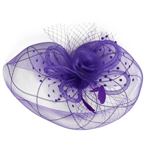 Elegant Mesh Fascinator Hat With Feathered And Flower Nonslip Headwear For Women TeaParty and Masquerades Event Wear