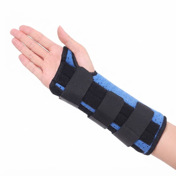 Wrist Brace for Carpal Tunnel Relief Adjustable Hand Support with Dual Metal Splints and Breathable Fabric