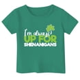 thumbnail image 3 of PMVFHDE T-Shirts Graphiques pour Filles Hauts Mignons pour Filles Tee-Shirts Fille Manches Courtes Hauts Maillot de Bain Filles Imprimé St. Pat Col Rond Manches Courtes pour Filles Vert Foncé, 3-4 Ans, 3 of 3