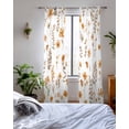 thumbnail image 3 of Brown Spring Floral Sheer Curtains 63 Inch Length 2 Panels Set for Living Room/Bedroom, Flowers Botanical Elegant Pastoral Kitchen Curtains Grommet Semi-Sheer Curtains Window Treatments 42"x63"x2, 3 of 7