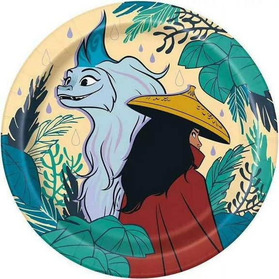 Unique 30381725 7 in. Raya & the Last Dragon Paper Plates, 8 Count