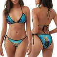 thumbnail image 3 of Naloa Underwater Diving Cat Print Women Halter Bikini Set ,Two Piece Triangle Swimsuit,Tie Bathing Suit,Sexy Triangle Two Piece Swimwear, 3 of 5