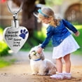 thumbnail image 3 of No Longer by My Side,But Forever in My Heart Carved Locket Cremation Urn Necklace for Pet Dogs Cats Ashes, 3 of 6