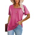 thumbnail image 1 of Camisa Lunivop para Mujer, Verano, Cuello Cuadrado, Manga Corta, 1 of 3