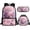 Axolotl Pink Cherry Blossom Pattern, variant on Shark School Backpack Set for Boys 6-7 8-9 Kids Bookbag with Lunchbox Pencil Case 3 in 1 Elementary Kindergarten Book Bag with Insulated Lunch Bag Pencil Pouch for Girls