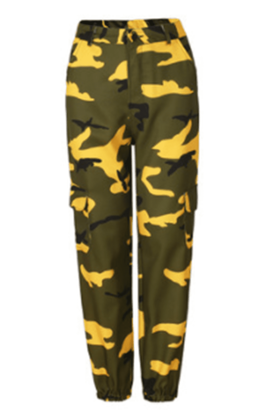 Yellow cargo pants  Orange camo pants Cargo pants outfit Pants for women