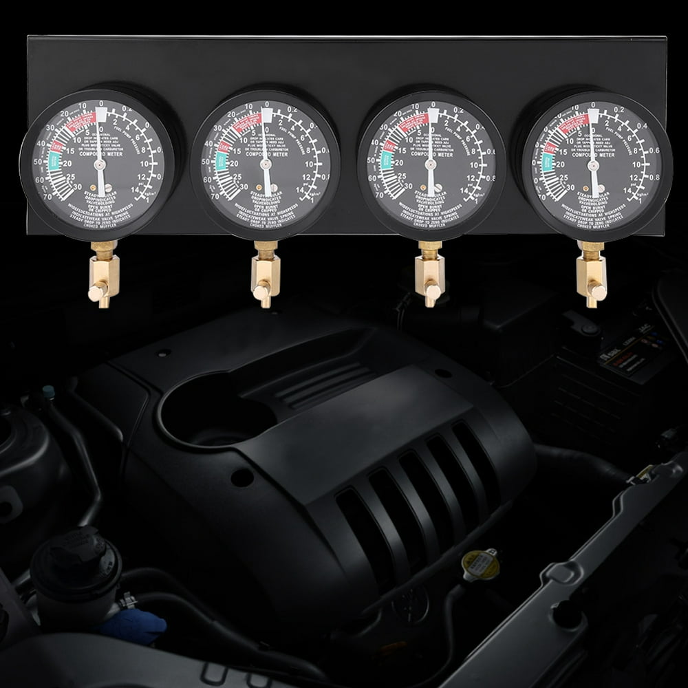 OTVIAP Carb Synchronizer Gauge, Vacuum Gauge Set,4Pcs Motorcycle Fuel Vacuum Carburetor Carb