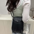 thumbnail image 3 of gcong Stylish Tassel Messenger Crossbody Bag with Decorative Charm for Daily Utility and Use, 3 of 3