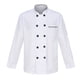 thumbnail image 1 of Blusa y camisa de manga larga con cuello alto para hombre, color liso, cruzada, manga larga, cuello alto, ventilada, resistente al aceite, blusa de poliéster para hombre, 1 of 3