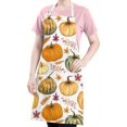 thumbnail image 5 of Fall Pumpkins Leaves Pattern Apron-Garden Aprons for Women with Pockets-Cotton Linen Waterproof Kitchen Cooking Gardening Aprons Adjustable for Kitchen,Cooking,BBQ and Salon 33"x27", 5 of 7