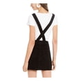 thumbnail image 2 of VANILLA STAR Womens Black Sleeveless Square Neck Micro Mini A-Line Dress Juniors 7, 2 of 4