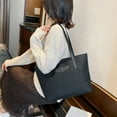 thumbnail image 2 of Meitianfacai Women's Casual Shoulder Bag, 11.81x10.62x3.93in Polyester Crossbody Purse with Adjustable Strap, Lightweight Handbag for Work/Travel/Shopping（Black）, 2 of 6