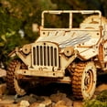 thumbnail image 4 of DIY Army Field Car 1:18 Scale Jeep Model Vehicle 3D Wooden Puzzle Kits Boy Toy Handcraft Project Gift Home Decoration, 4 of 4