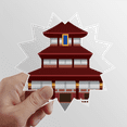 thumbnail image 1 of China Architecture Temple Landmark Pattern Sun Vinyl Sticker Luggage Graffiti Flower Decal, 1 of 3