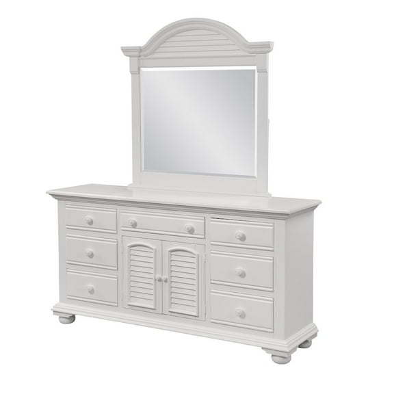 American Woodcrafters Cottage Traditions Triple Dresser - White Cottage