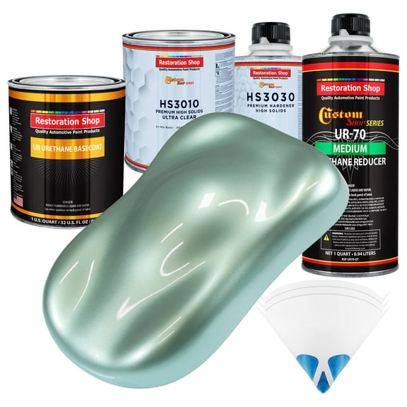 Frost Green Metallic Premium Quart URETHANE BASECOAT CLEARCOAT Auto Paint Kit