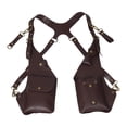 thumbnail image 1 of Armpit Bag Doble Bandolera con Correa Ajustable Bolsillo Interior para Teléfono Diseño Antirrobo y Material de PU Adecuado para Hombres y Mujeres en Trabajo Hogar Viajes Marrón oscuro, 1 of 8