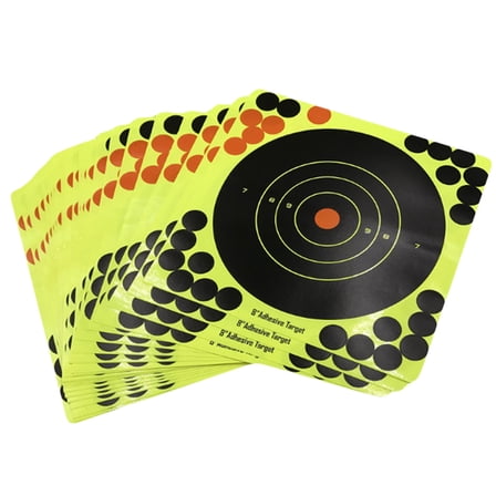 Ueasy 8 Inch Adhesive Reactive Shooting Targets, High Visibility Splash Targets for Airsoft BB Gun Rifle Pistol 25/50/100 PCS
