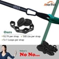 thumbnail image 2 of AnorTrek Hamaca de camping con mosquitera, hamacas portátiles ligeras dobles e individuales con correas para árboles, hamaca de paracaídas para acampar, mochilero, 2 of 5