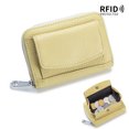 thumbnail image 1 of Monedero de piel RFID para mujer, estilo japonés, minitarjetero con ranuras para varias tarjetas, monedero con cremallera, gran capacidad, 1 of 6