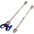 thumbnail image 3 of HUGFEGWE Robust Stainless Steel Sprayer Extension Wand Easy to Install for Exterior Coatings, 2PCS G7/8 Spray Extension Rod Set for Bridge Repairs (Silver) CJB91-50311, 3 of 9
