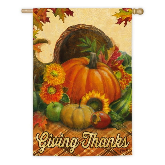 Evergreen Flag Farm Cornucopia House Flag