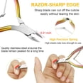 thumbnail image 2 of Acrylic Nail Clipper False Nail Tips Clipper Cuticle Trimmer Nipper with Cuticle Pusher Cuticle Remover, Stainless Steel Rainbow Color Nail Manicure Set for Salon Home Nail Art, 2 of 7