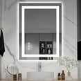 thumbnail image 1 of LED Mirror for Bathroom x Backlit + Front Lighted Bathroom Mirror with Lights HighDensity Double Light Strips Colors ShatterProof Fog and Brightness Memory, 1 of 8