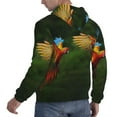 thumbnail image 6 of Salouo Hybrid Parrot in the Forest Pattern Men's Fall Hoodie Sweatshirt,Sport Hoodie with Pockets for Men Pullover Casual Hooded Sweatshirt-XX-Large, 6 of 7