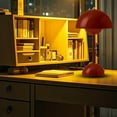 thumbnail image 5 of Rechargeable Mushroom Table Lamp Modern Flower Bud Design, Touch Dimmable 1800mAh Cordless LED Night Light, Minimalist Bedside Lamp for Bedroom Living Room, Portable Nordic Decor Lighting, 5 of 5
