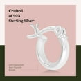 thumbnail image 5 of Kezef 925 Sterling Silver Hoop Earrings | 2mm High Polished Silver Hoops for Women, Men | Lightweight Earring 10mm Diameter, 5 of 7