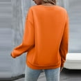 thumbnail image 5 of Arlun Women Solid Color Sweatshirt Long Sleeve Crewneck Pullovers Relaxed Fit Soft Comfy Hoodless 2025 Spring Fall Basic Casual Tops 2-Orange XL, 5 of 8