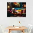 thumbnail image 3 of Nawypu  Funny Dogs Playing Video Games Livingroom Pet Portrait, Designed Canvas Wall Art, Blue, 3 of 5