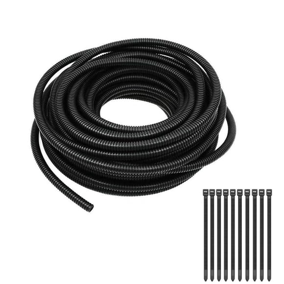 Tubo corrugado flexible para cables Lhazemu 8 mm x 12 mm, 5 m