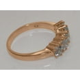 thumbnail image 6 of LBG British Made 9k Rose Gold Natural Aquamarine Womens Eternity Ring - 33 size options - Size 8.75, 6 of 9