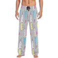 thumbnail image 2 of FREEAMG Funny Little Unicorns Mermaid Pajama Pants for Men, Men's Separate Bottoms, Pure Cotton Comfortable Lounge Pants, 2 of 7