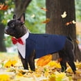 thumbnail image 3 of QBLEEV Dog Formal Tuxedo Suit for Medium Large Dogs，For Costume Wedding Party Outfit with Detachable Collar，Elegant Dog Apparel Bowtie Shirt and Bandana Set for Dress-up Cosplay Holiday Wear, 3 of 7