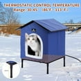 thumbnail image 2 of Heated Cat Houses for Outdoor Cats in Winter, Heated cat House for Indoor and Kitty Shelter for Your Pet to Stay Warm and Cozy,Easy to Assemble. (Dark Blue, Small), 2 of 6