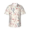 thumbnail image 1 of Fotbe Wildflower Watercolor 3 Camisa Hawaiana para Hombre Unisex – Camisa Casual de Verano con Botones de Manga Corta de Algodón y Lino,Small, 1 of 7