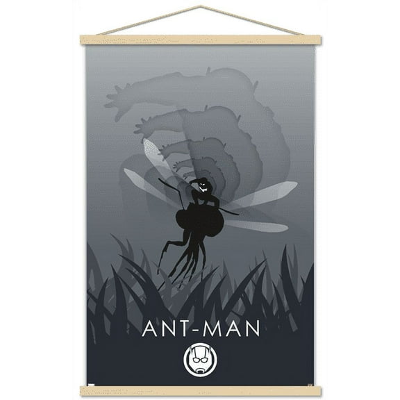Marvel Heroic Silhouette - Ant-Man Wall Poster with Wooden Magnetic Frame, 22.375" x 34"
