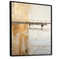 thumbnail image 2 of Designart "Minimalistic Beige Pier On The Horizon" Coastal Pier Floater Framed Canvas Art Print, 2 of 5