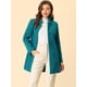 thumbnail image 2 of Abrigo de Invierno Elegante Allegra K Largo de Un Solo Pecho con Cuello Alto Lago Azul L, 2 of 5