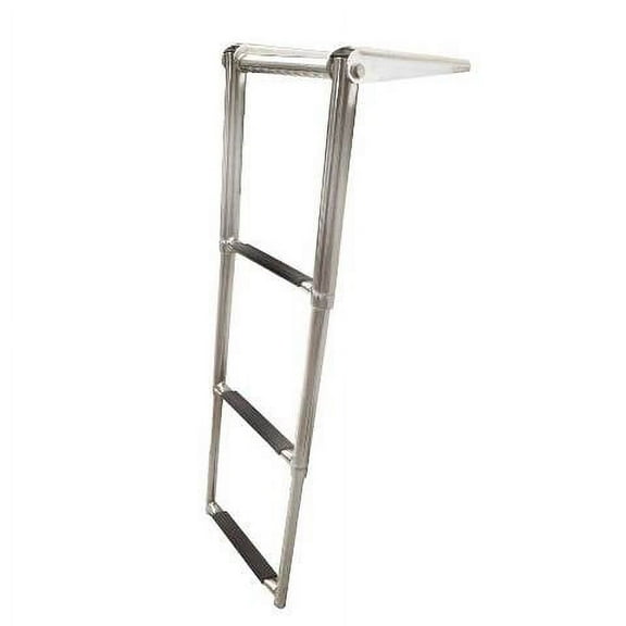 Challenger Boat Telescoping Ladder CH-LGH3 | 3 Step Stainless Steel