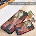 thumbnail image 6 of SKYSONIC Fireworks American Flag Bald Eagle Kitchen Mats and Rugs Fourth of July Floor Runner Area Rug Washable Carpet Perfect for Living Room Bedroom Entryway 20x28inches + 20x47inch, 6 of 7