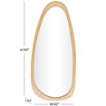 thumbnail image 3 of DecMode 19" x 42" Brown Oval Wall Mirror, 3 of 9
