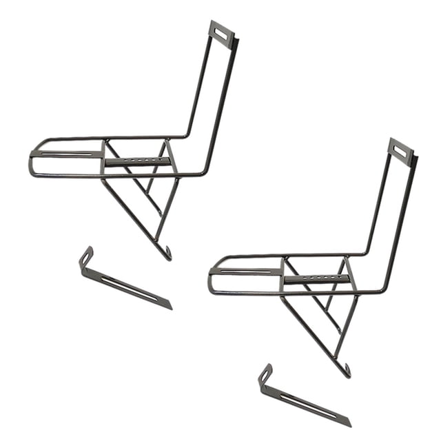 2X Bike Front Luggage Rack Bike Front Rack Bicycle Carrier Panniers Shelf Cycling Bike Stand,2 x Bike Front Luggage Rack,Black