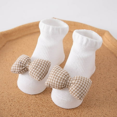 

KEVCHE Baby Indoor Shoes Skin-Friendly Floor Socks Children s Combed Cotton Breathable Non-Slip Khaki